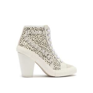 Vintage Havana Womens Wild Chita Remiee Boots 10 White Studded Snakeskin EUC